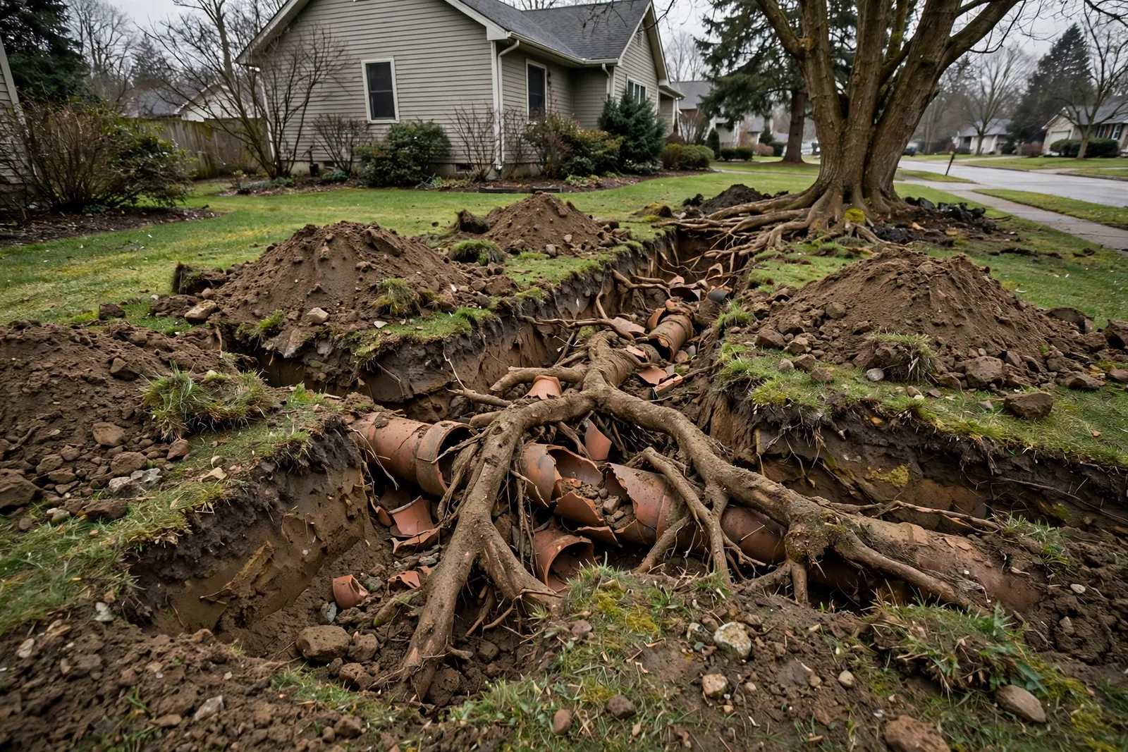 Before photo, Sewer Line Replacement in Pinefield, by Waldorf Plumbing Company